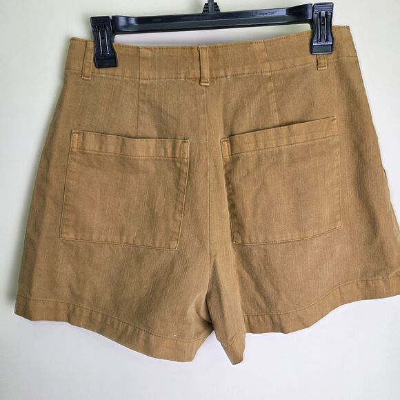 Universal Thread Pleated Cotton Shorts Tan Size 6 - Picture 3 of 7